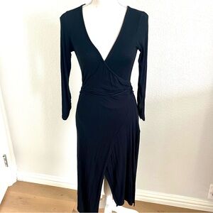 🔥Topshop Black Long Sleeve Ribbed Dress🔥